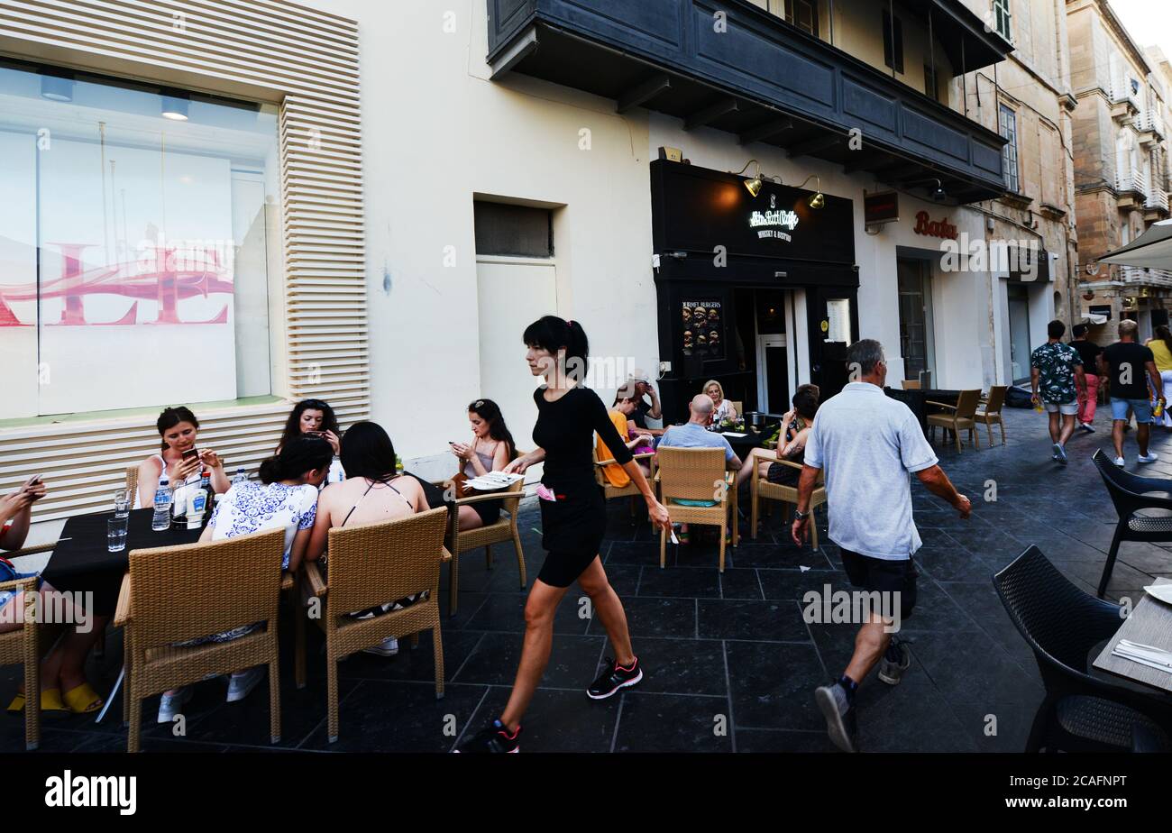 Streat Whisky Bar & Bistro a Valleta, Malta. Foto Stock