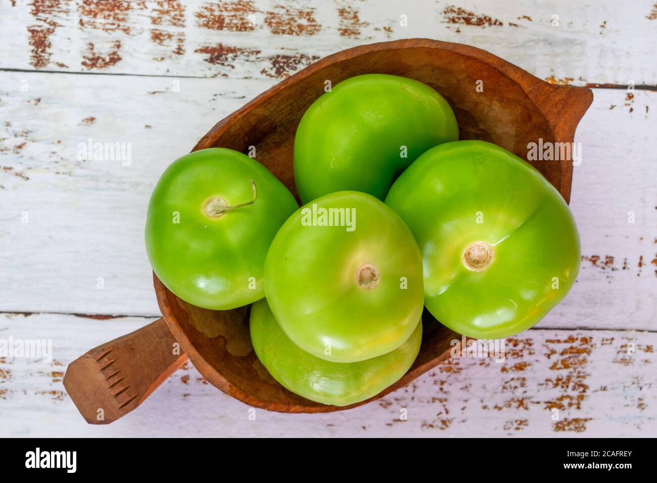 Pomodori verdi o tomatillo per salsa messicana Foto Stock