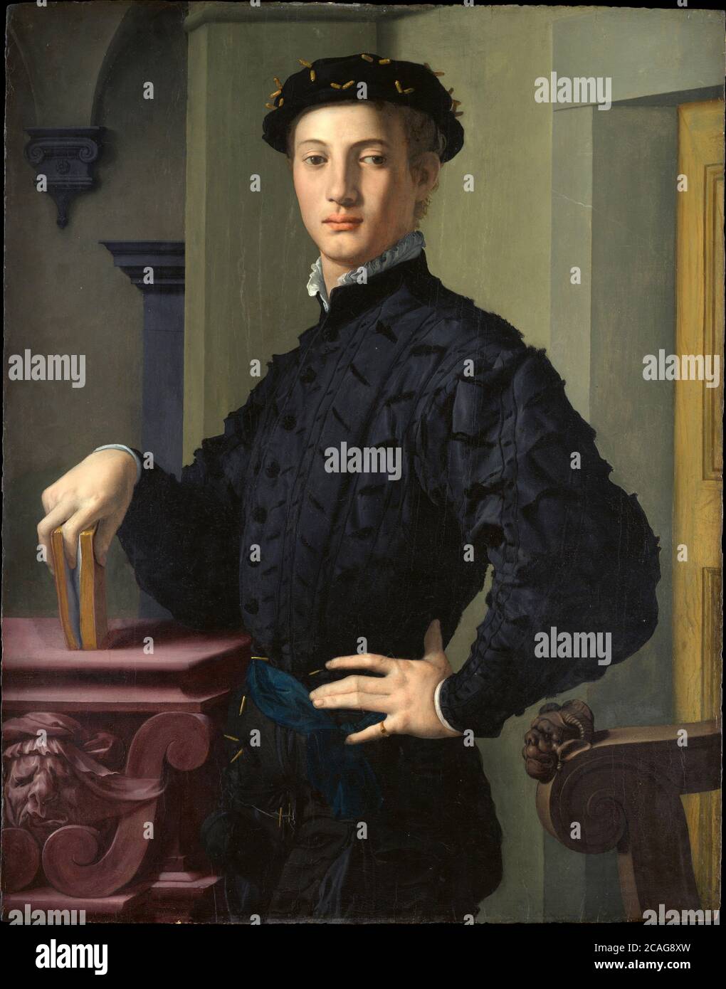 Ritratto di un giovane 1530 dipinto di Bronzino ( Agnolo di Cosimo du Mariano) Foto Stock