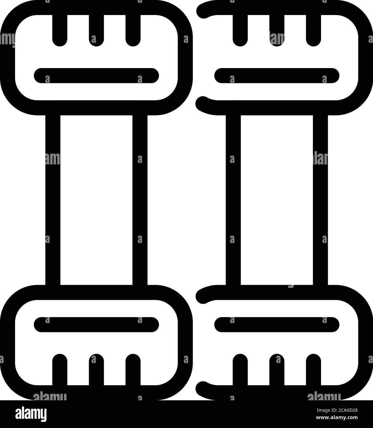 Manubri icona, stile contorno Illustrazione Vettoriale