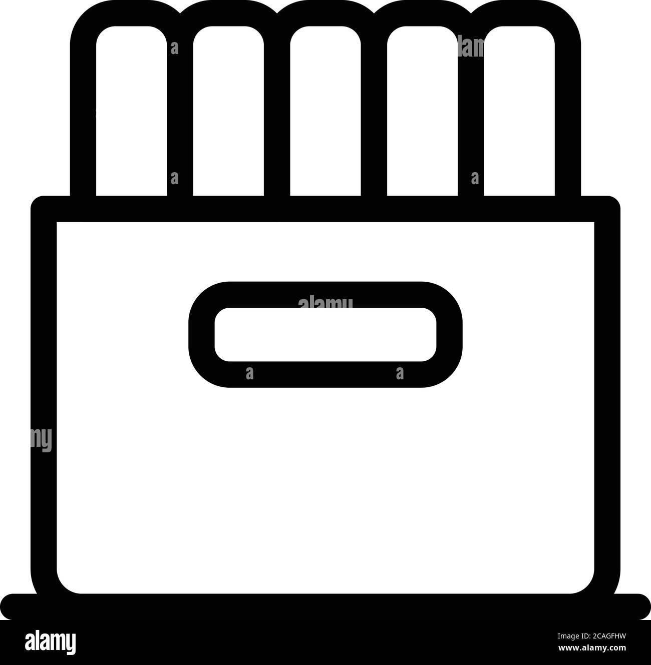 Icona della casella file, stile contorno Illustrazione Vettoriale
