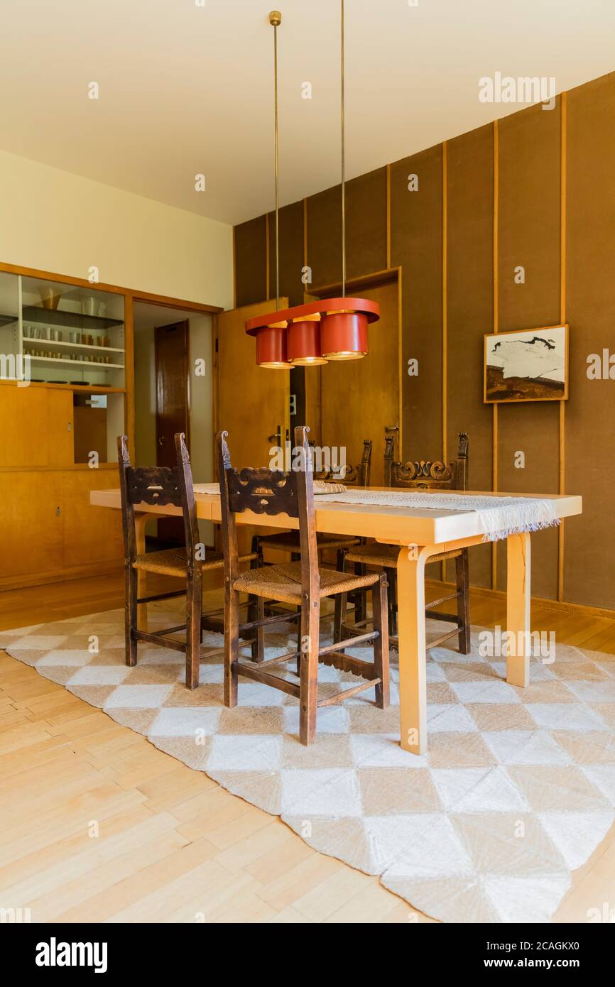 L'Aalto House è stato progettato da architetto finlandese Alvar Aalto. La casa in Munkkiniemi, Helsinki, è stato completato nel 1936 come casa e studio di Aalto. Foto Stock
