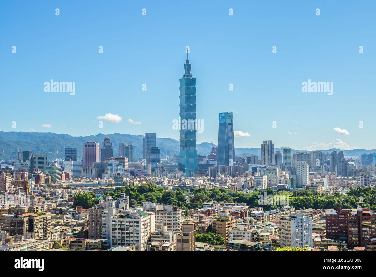 Vista panoramica della città di Taipei a taiwan Foto Stock