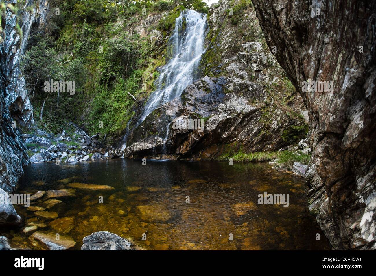 Cascate di Capão Forro - Parco Nazionale della Serra da Canastra - Minas Foto Stock