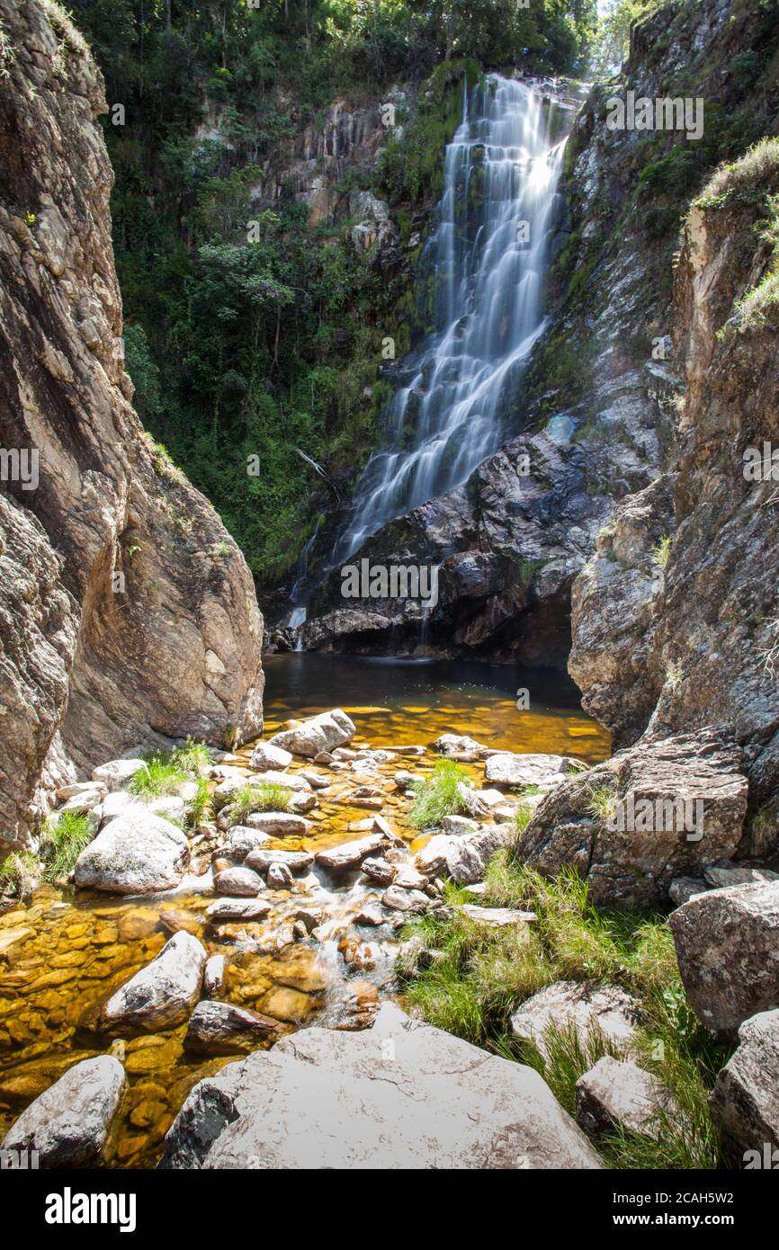 Cascate di Capão Forro - Parco Nazionale della Serra da Canastra - Minas Foto Stock