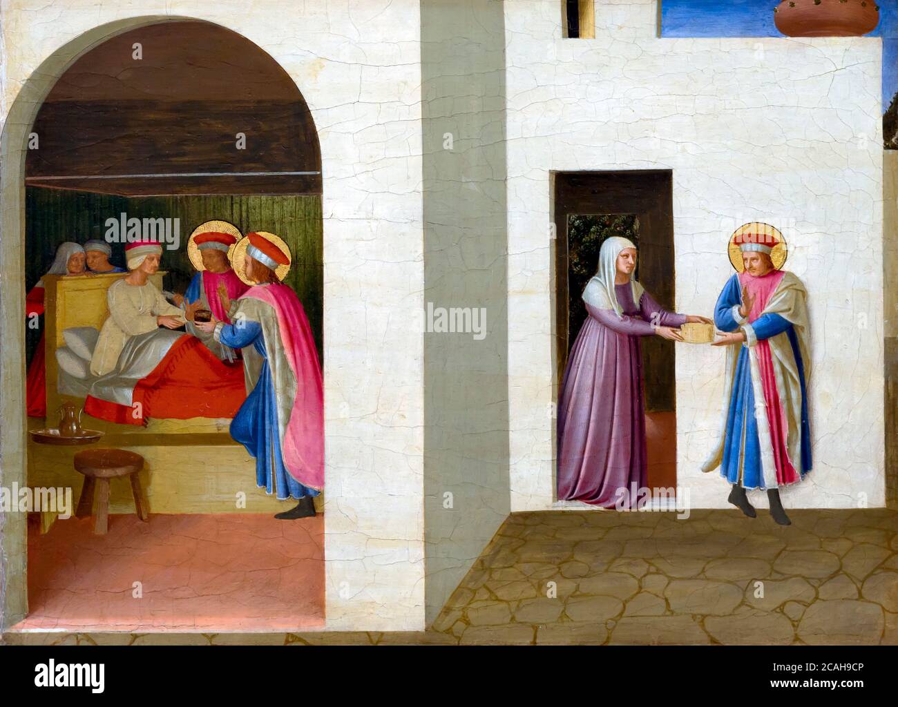 La guarigione di Palladia da San Cosma e Damiano, Beato Angelico, circa 1440, National Gallery of Art di Washington DC, USA, America del Nord Foto Stock