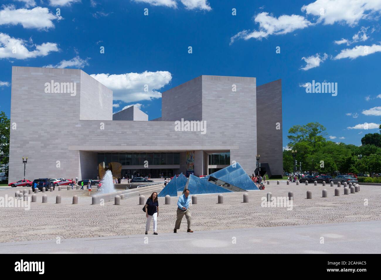 Edificio est e piramidi di vetro, I m. Pei, National Gallery of Art di Washington DC, USA, America del Nord Foto Stock