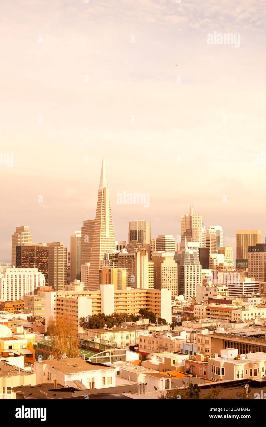 Quartiere finanziario e North Beach a San Francisco, California, Stati Uniti Foto Stock