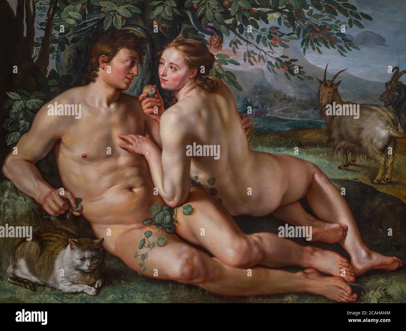 La caduta dell uomo, Hendrik Goltzius, 1616, National Gallery of Art di Washington DC, USA, America del Nord Foto Stock