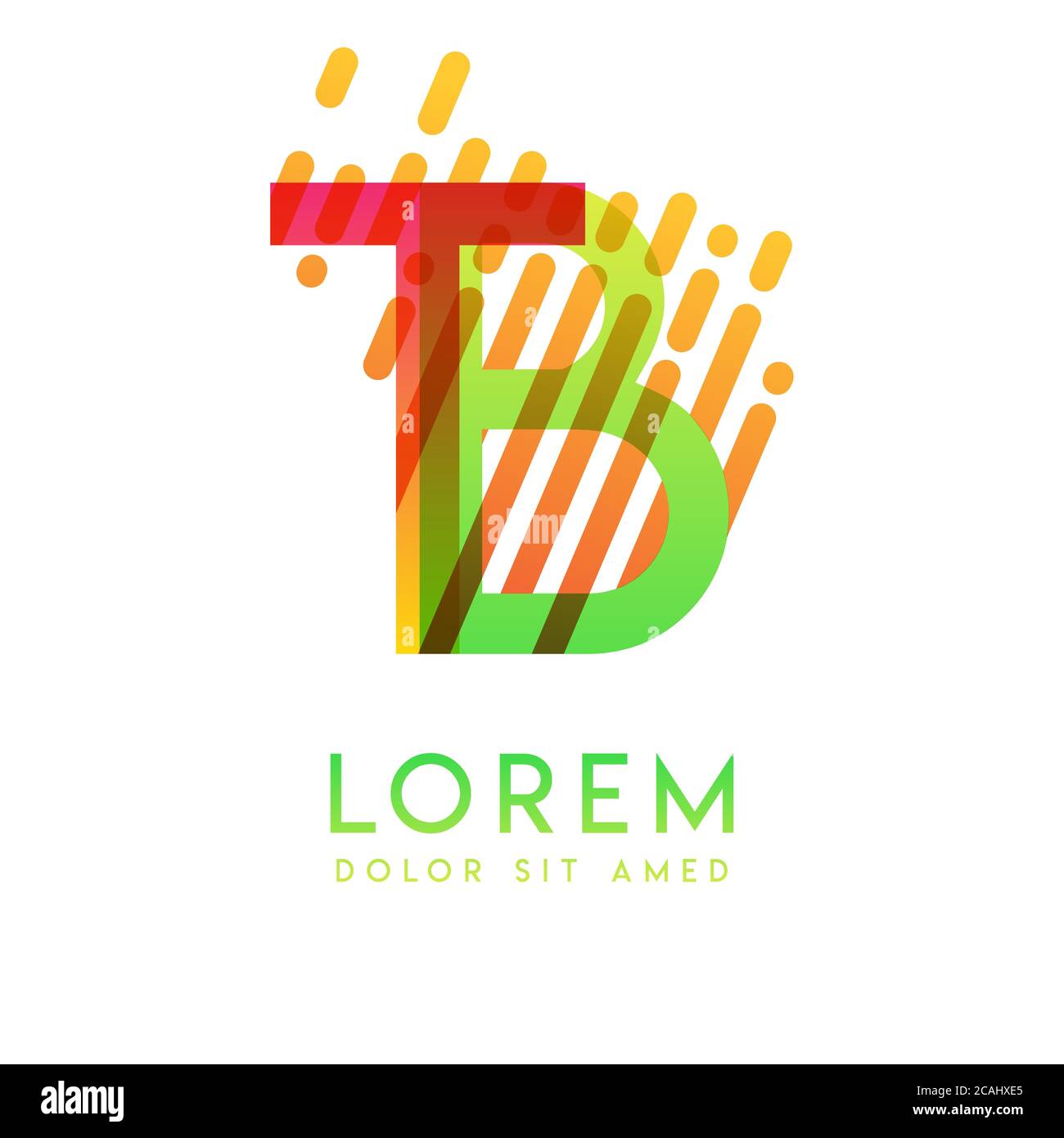 Logo TB con il tema della velocità e dello stile galassico adatto per i settori creativo e commerciale. BT Letter Logo design per tutti i supporti delle pagine Web an Illustrazione Vettoriale