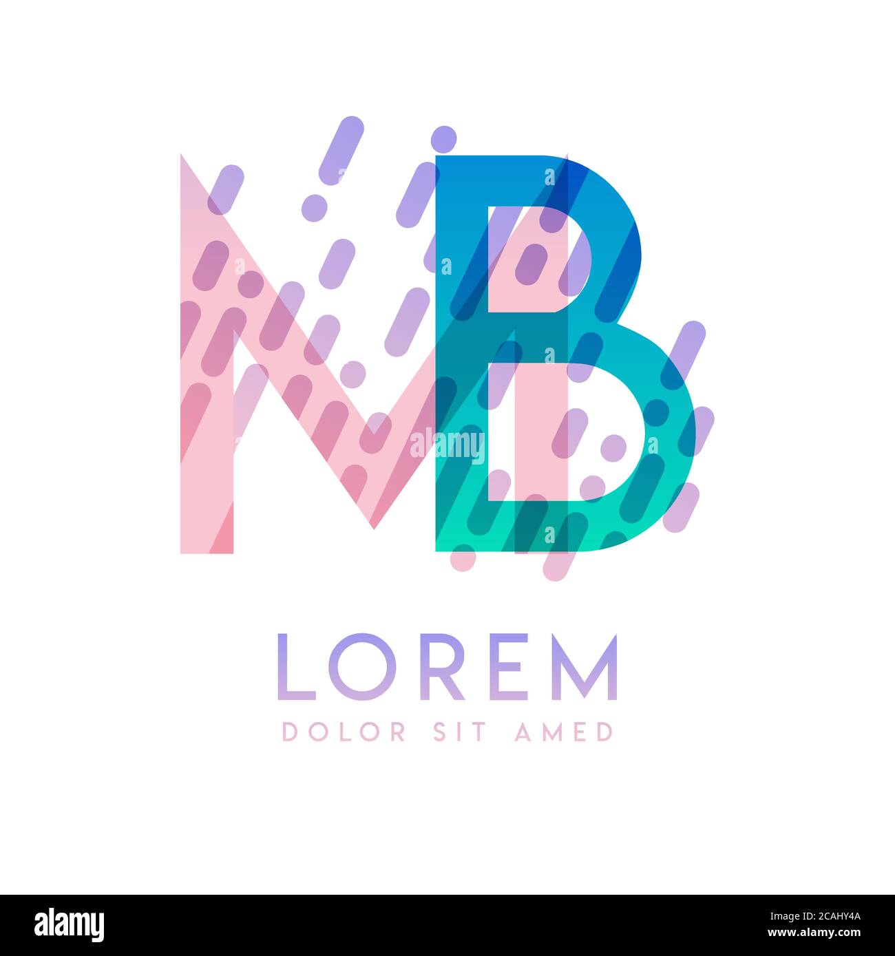 Logo MB con il tema della velocità e dello stile galassico adatto per i settori creativo e commerciale. BM Letter Logo design per tutti i supporti delle pagine Web AN Illustrazione Vettoriale