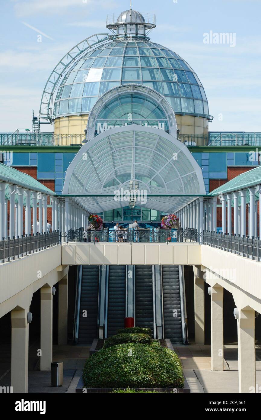 Centro commerciale Meadowhall nella città di Sheffield, nel sud Yorkshire Foto Stock