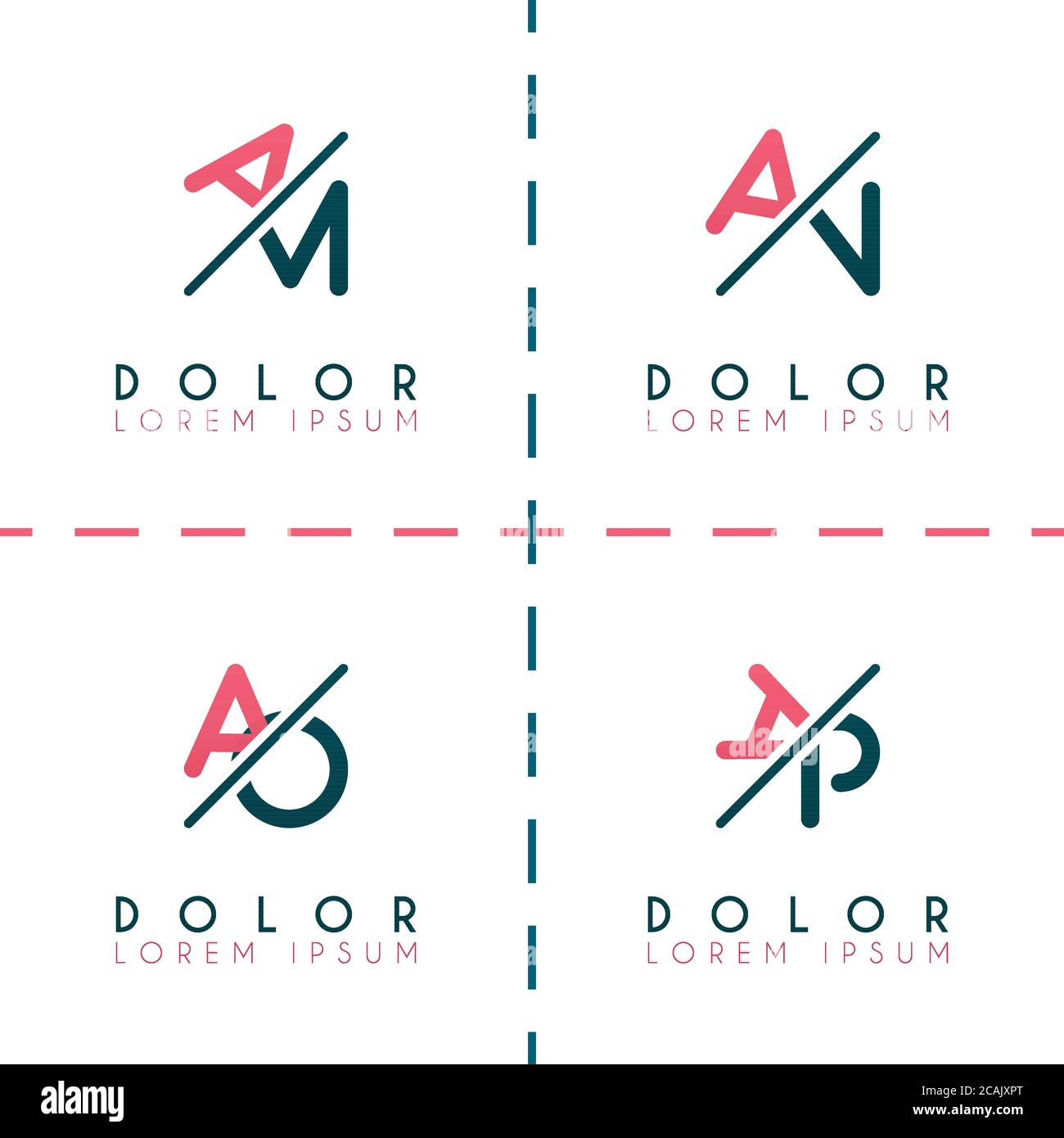 LOGO AM per aziende e società.UN modello di logo per poster. Illustrazione del logo AO per i supporti di stampa. Logo lettera AP per i social media. Può essere utilizzato per b Illustrazione Vettoriale