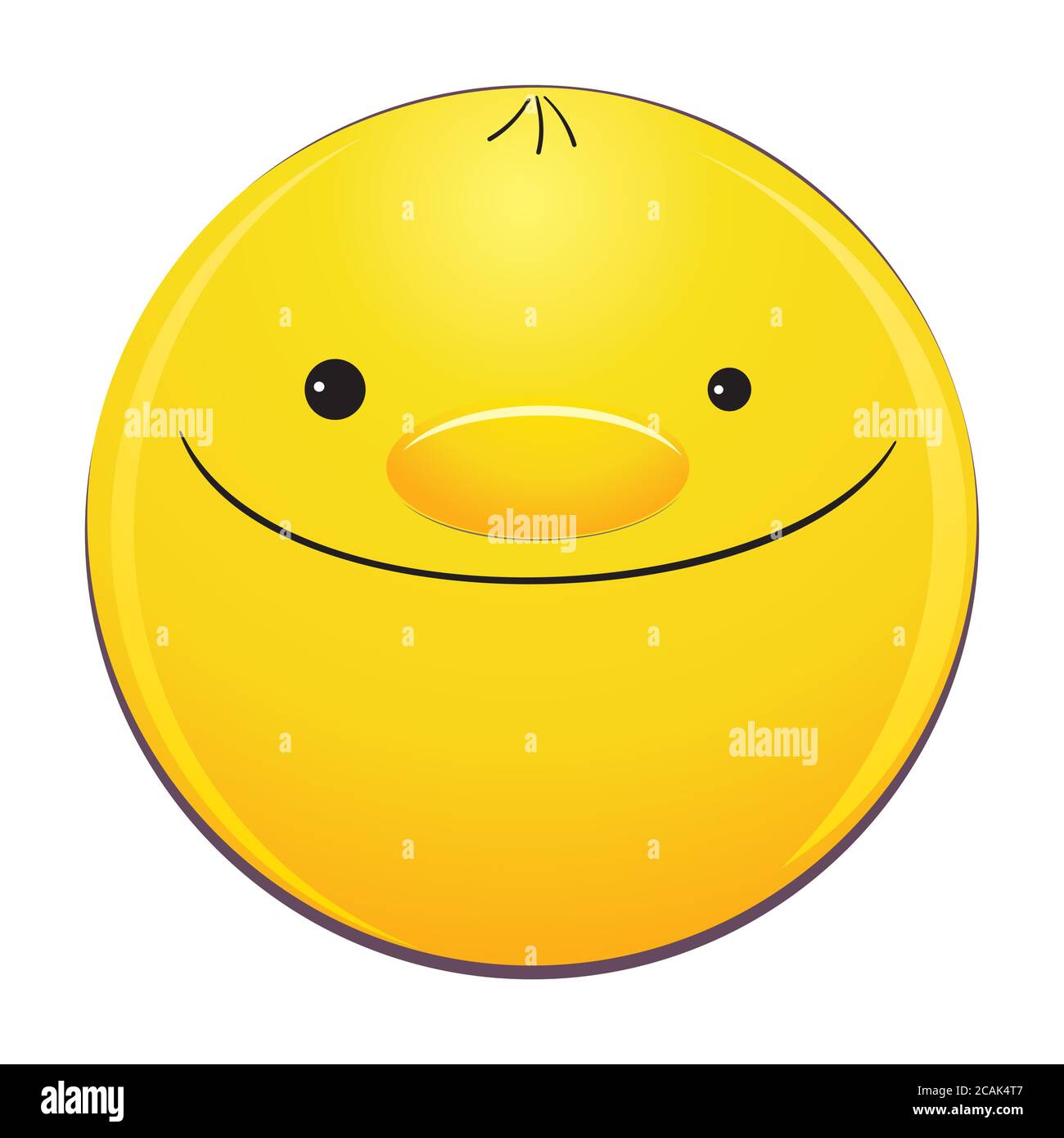 Emoji felice emoticon. Viso emoticon. Simpatico emoticon sorridente. Illustrazione vettoriale. Illustrazione Vettoriale