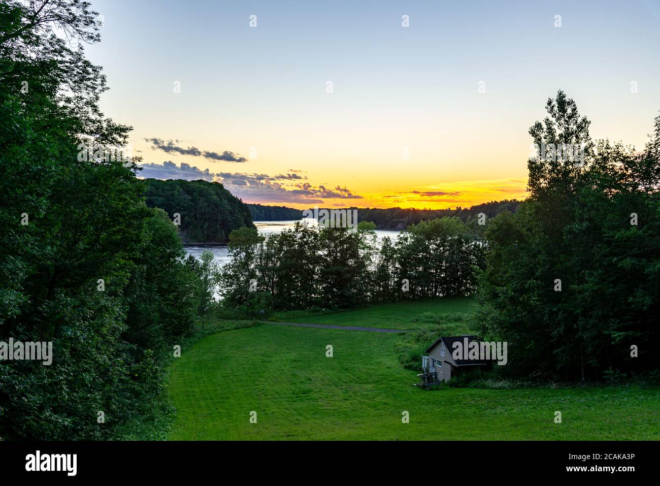 Tramonto di giorno Foto Stock