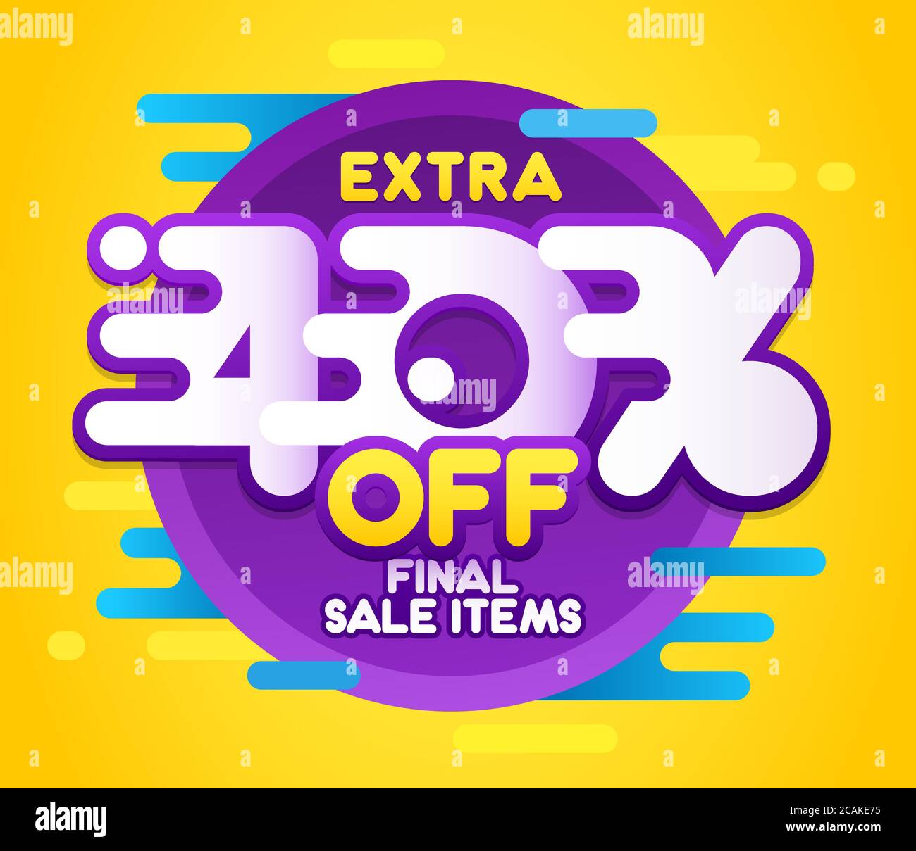 Vendita banner design. Sconto extra del 40%. Illustrazione vettoriale. Articoli per la vendita finale Illustrazione Vettoriale