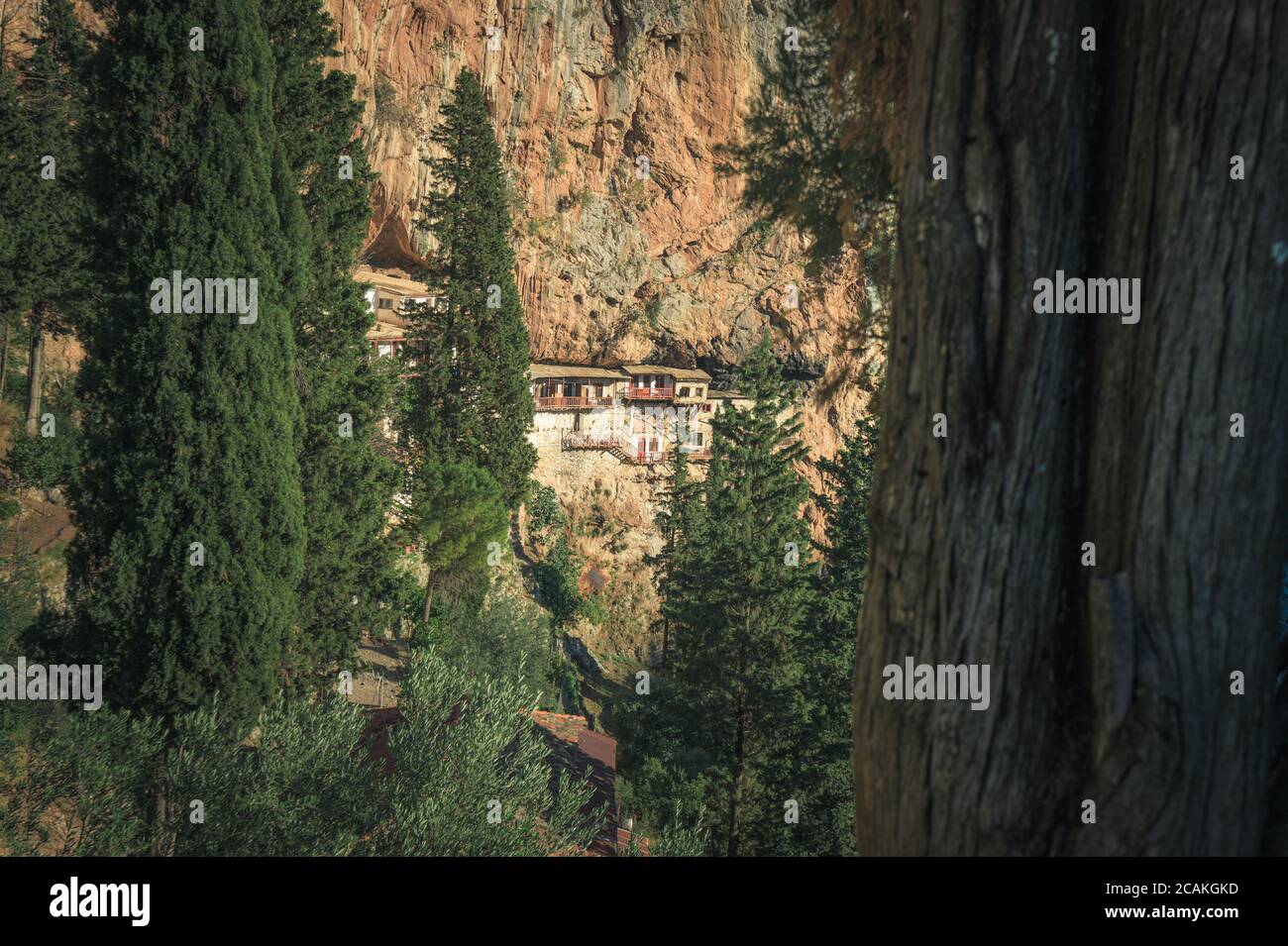 Moni Timiou Prodromou / Monastero di San Giovanni Battista nelle montagne del Peloponneso, Grecia Foto Stock