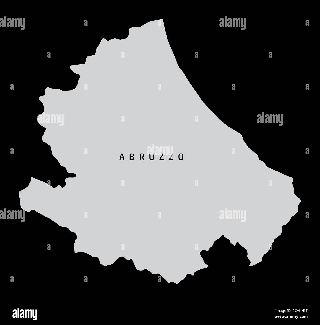 Mappa della regione Abruzzo Illustrazione Vettoriale