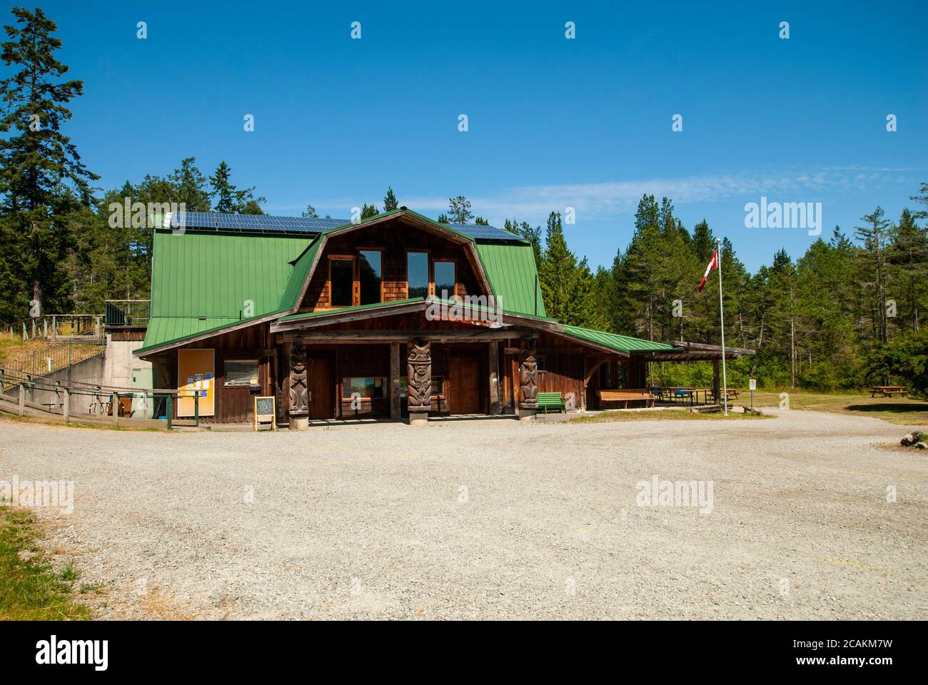 Sala della comunità di Pender Island a North Pender Island, British Columbia, Canada Foto Stock