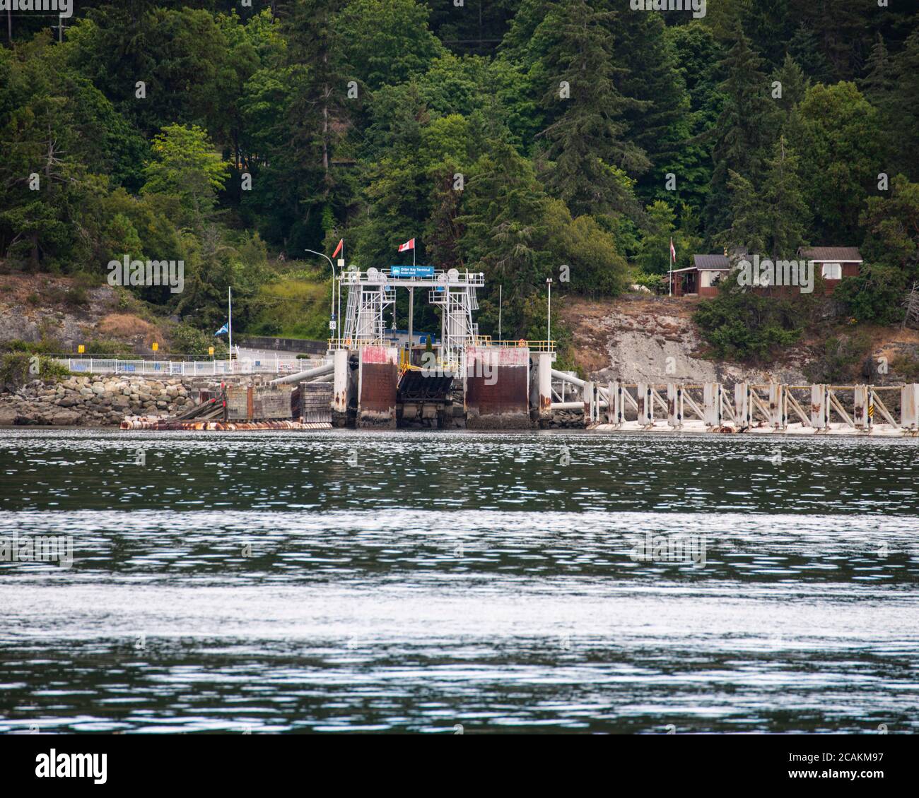 Terminal dei traghetti di Otter Bay, North Pender Island, British Columbia, Canada Foto Stock
