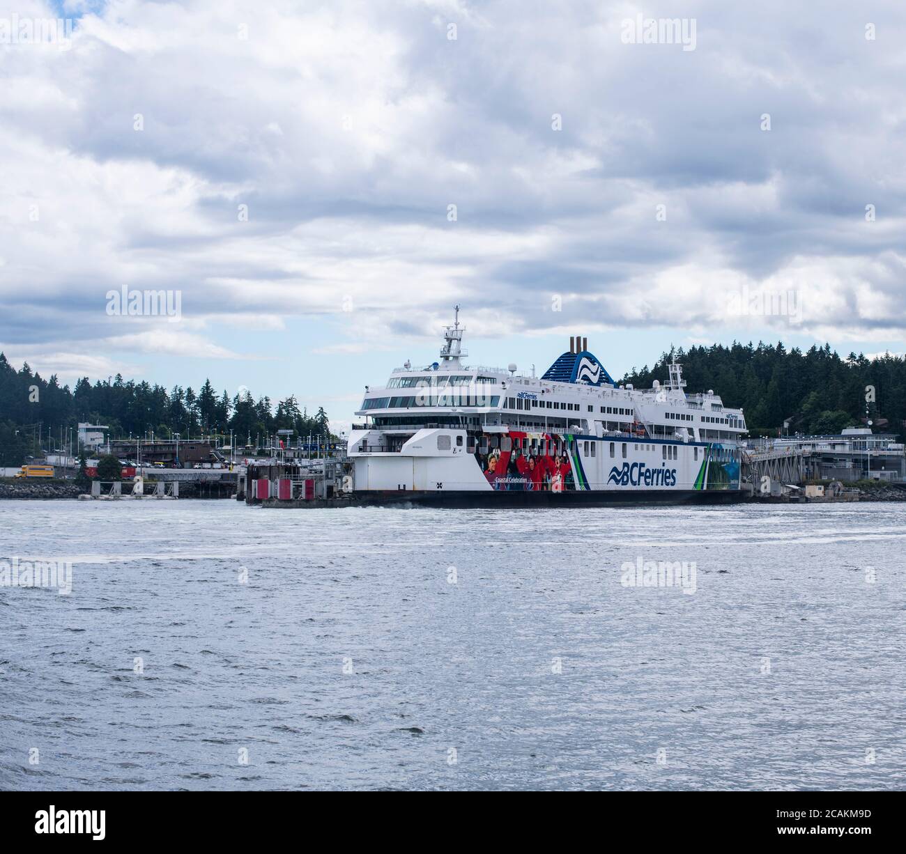 BC Ferries attraccato a Otter Bay, North Pender Island, British Columbia, Canada Foto Stock