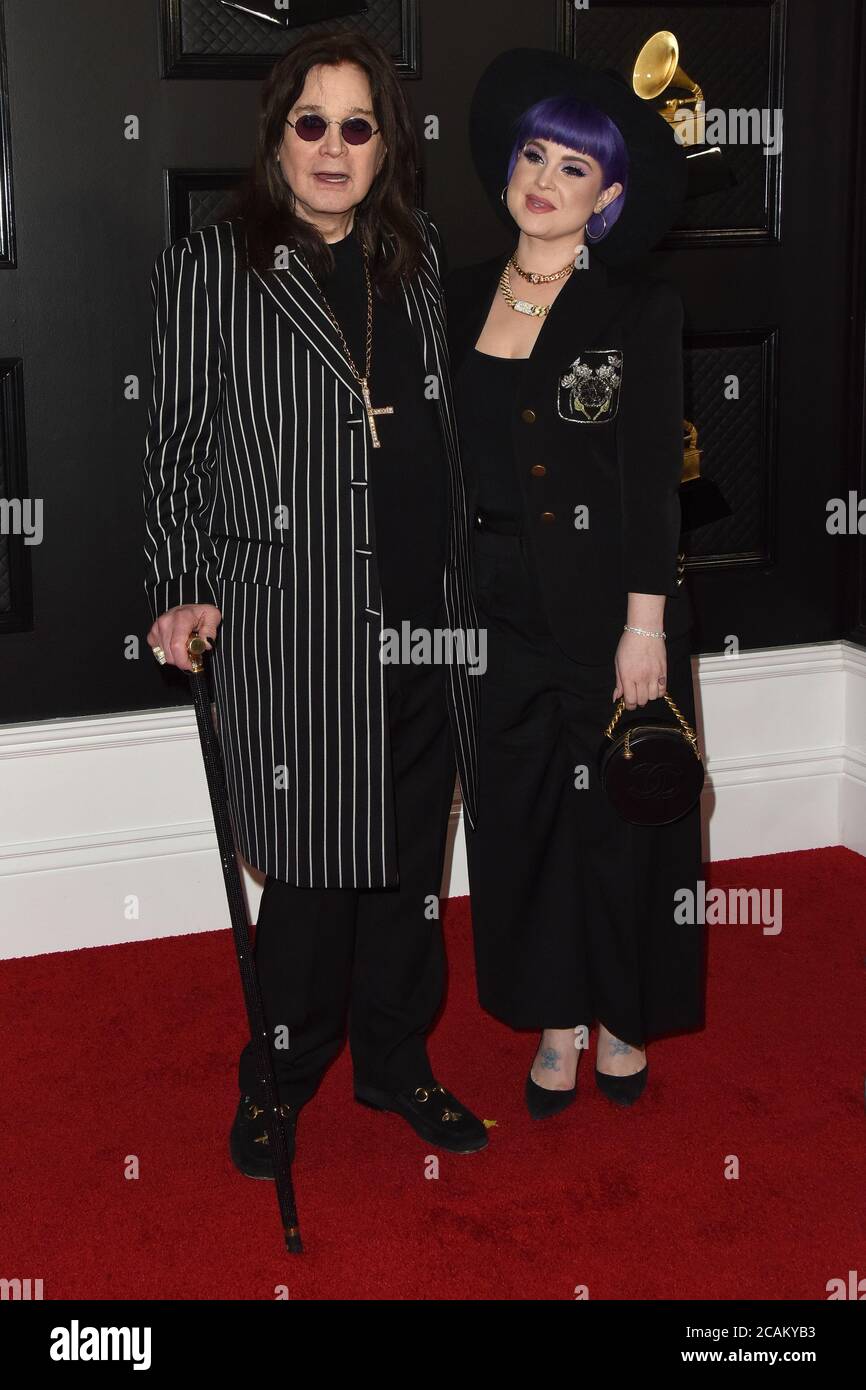 LOS ANGELES - GEN 26: Ozzy Osbourne, Kelly Osbourne al 62° Grammy Awards allo Staples Center il 26 gennaio 2020 a Los Angeles, California Foto Stock