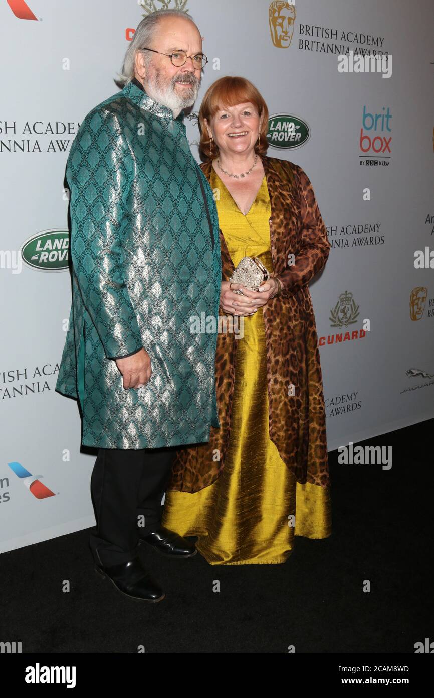 LOS ANGELES - OTT 25: David Keith Heald, Lesley Nicolo al British Academy Britannia Awards 2019 al Beverly Hilton Hotel il 25 ottobre 2019 a Beverly Hills, California Foto Stock