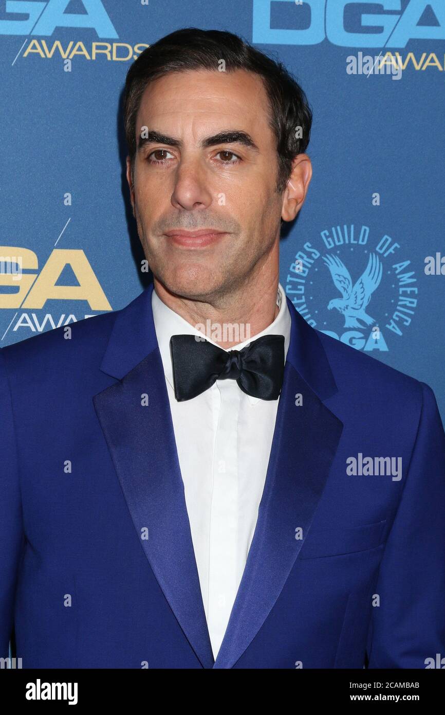 LOS ANGELES - 2 FEBBRAIO: Sacha Baron Cohen al Director's Guild of America Awards 2019 presso la sala da ballo Dolby il 2 febbraio 2019 a Los Angeles, California Foto Stock
