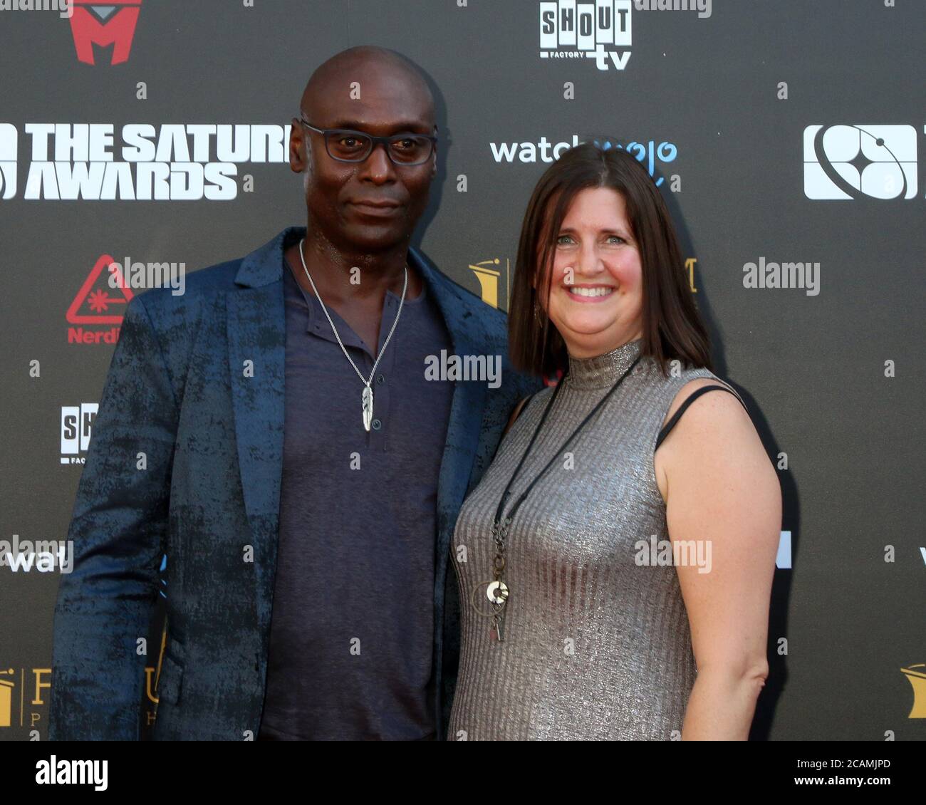 LOS ANGELES - SET 13: Lance Reddick, Stephanie Day al Saturn Awards 2019 all'Avalon Hollywood il 13 settembre 2019 a Los Angeles, California Foto Stock