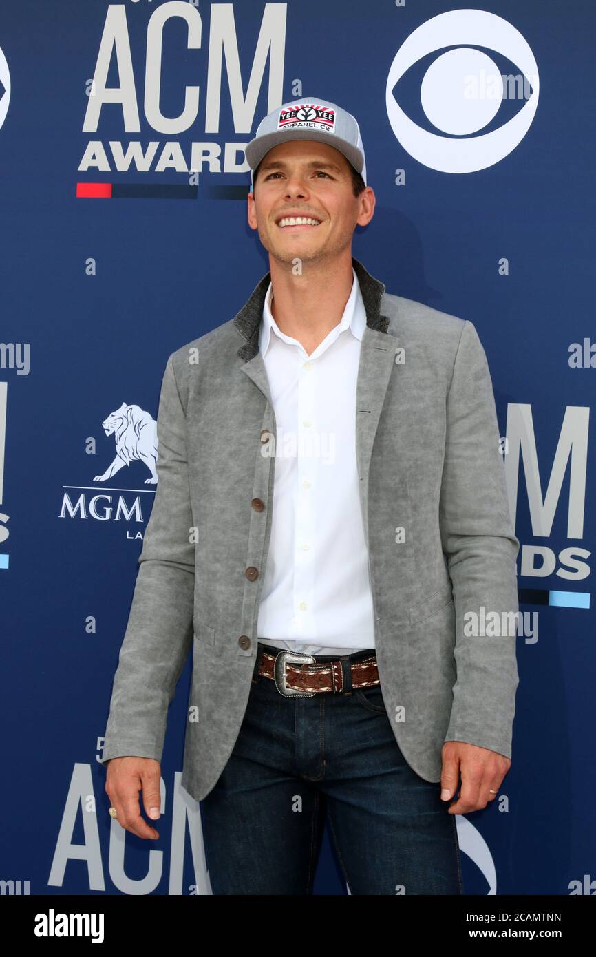 LAS VEGAS - Apr 7: Granger Smith alla 54esima Academy of Country Music Awards alla MGM Grand Garden Arena il 7 aprile 2019 a Las Vegas, Nevada Foto Stock