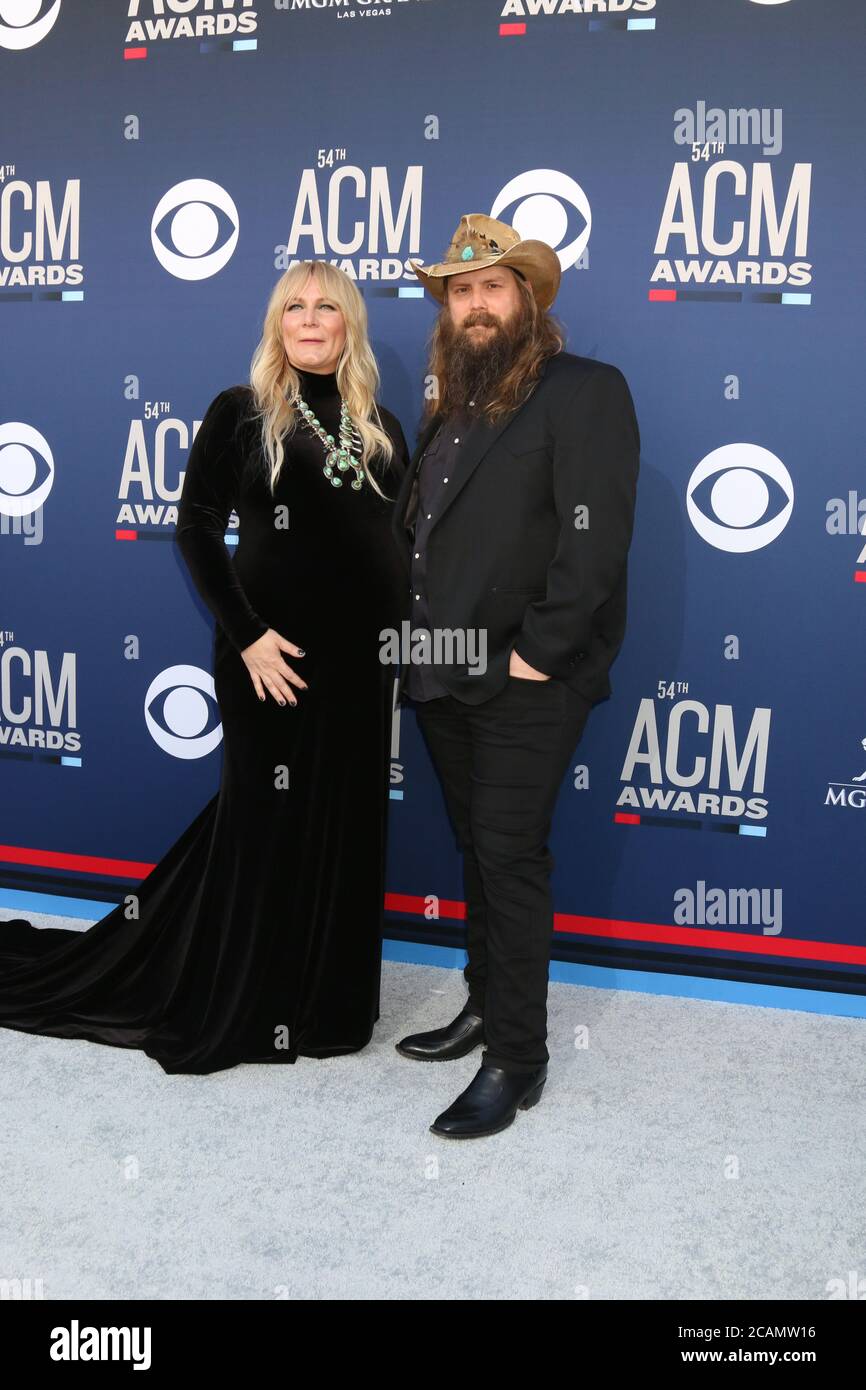 LAS VEGAS - Apr 7: Morgane Stapleton, Chris Stapleton al 54th Academy of Country Music Awards alla MGM Grand Garden Arena il 7 aprile 2019 a Las Vegas, Nevada Foto Stock