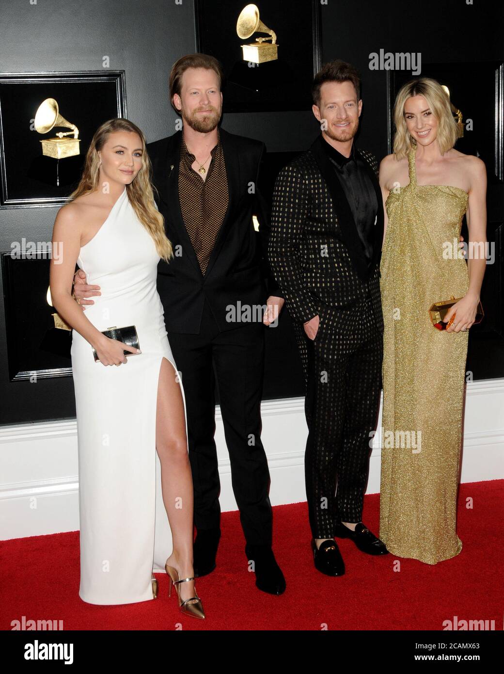 LOS ANGELES - FEB 10: Brittney Marie Cole, Brian Kelley, Tyler Hubbard, Hayley Stommel al 61esimo Grammy Awards allo Staples Center il 10 febbraio 2019 a Los Angeles, California Foto Stock