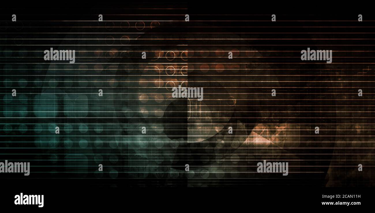 Concetto di tecnologia digitale e System Network Art Foto Stock