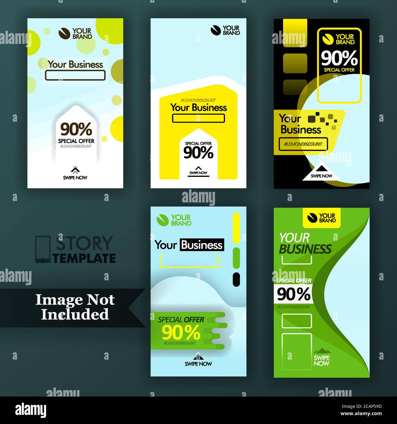 Imposta il banner delle storie instagram per il ristorante Illustrazione Vettoriale