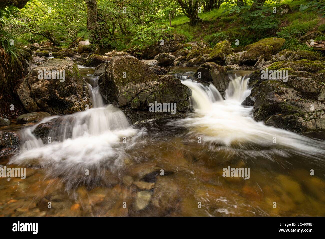 Cascata Aira Force vicino Ullswater nel Lake District, Inghilterra Foto Stock