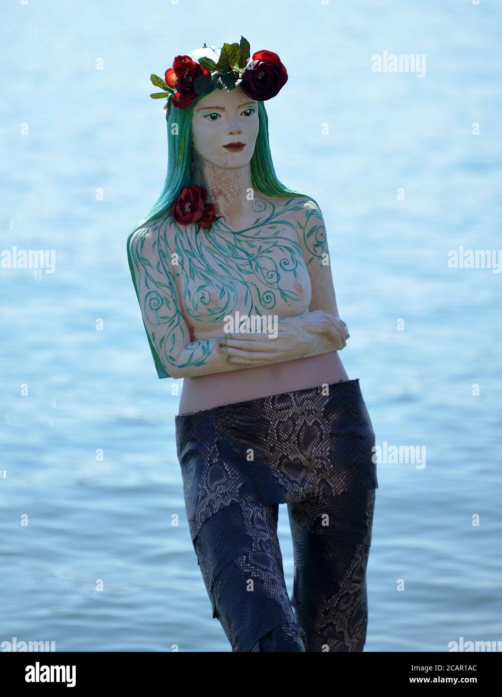 Sculture acquatiche femminili di Nathalie Bicaie Tamaris la Seyne sur Mer Foto Stock