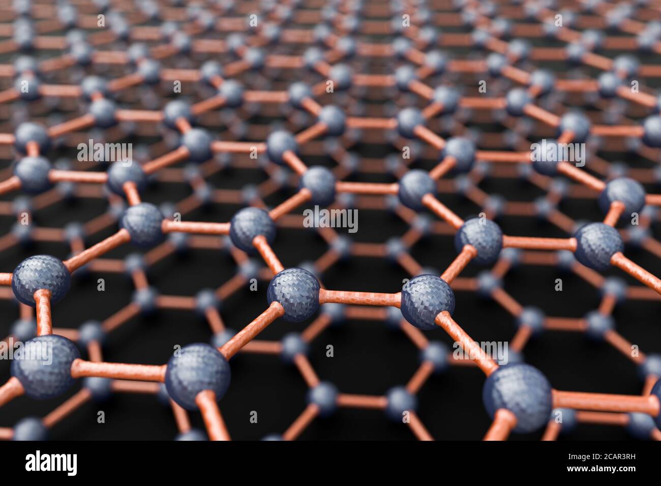 Rendering 3D di fogli grafici su superficie nera Foto Stock