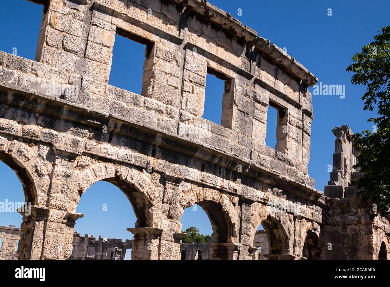 Arena a der Stadt Pula Foto Stock