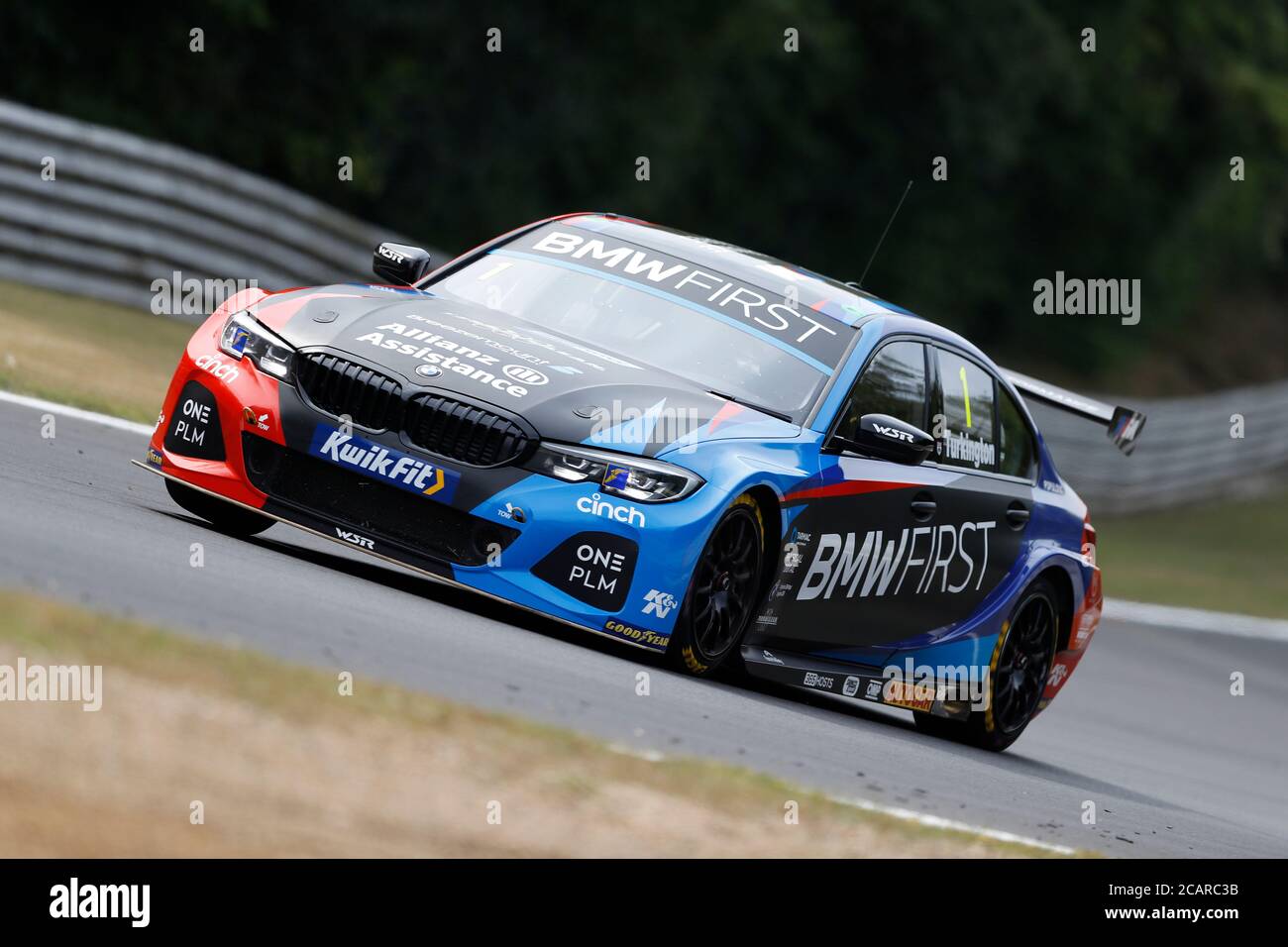 8 agosto 2020; Brands Hatch Circuit, West Kingsdown, Kent, Inghilterra; Kwik Fit British Touring Car Championship, Qualifying Day; Colin Turkington nel suo Team BMW 330i M Sport Foto Stock