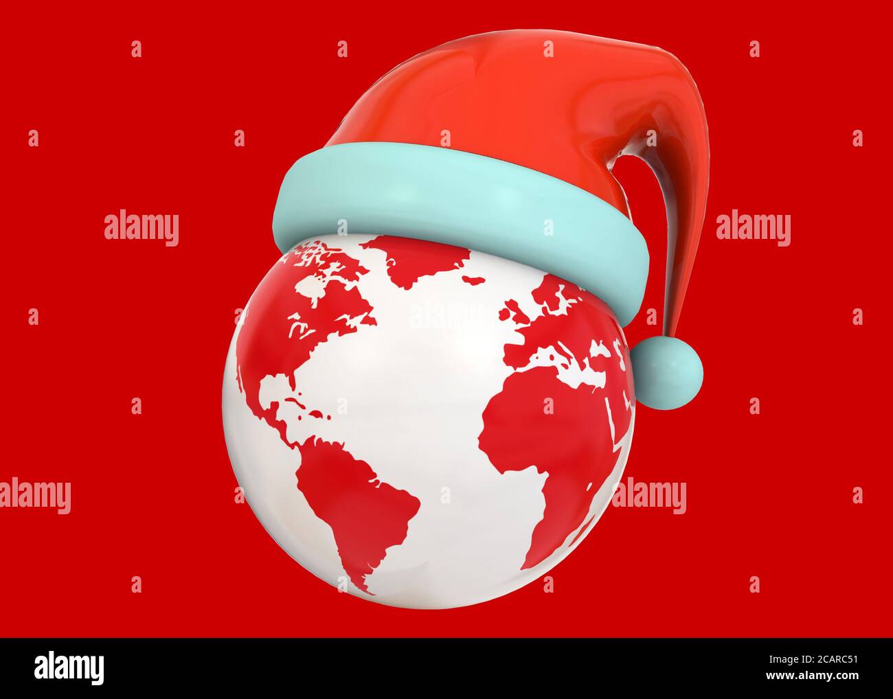 Il mondo di Natale - 3d Foto Stock