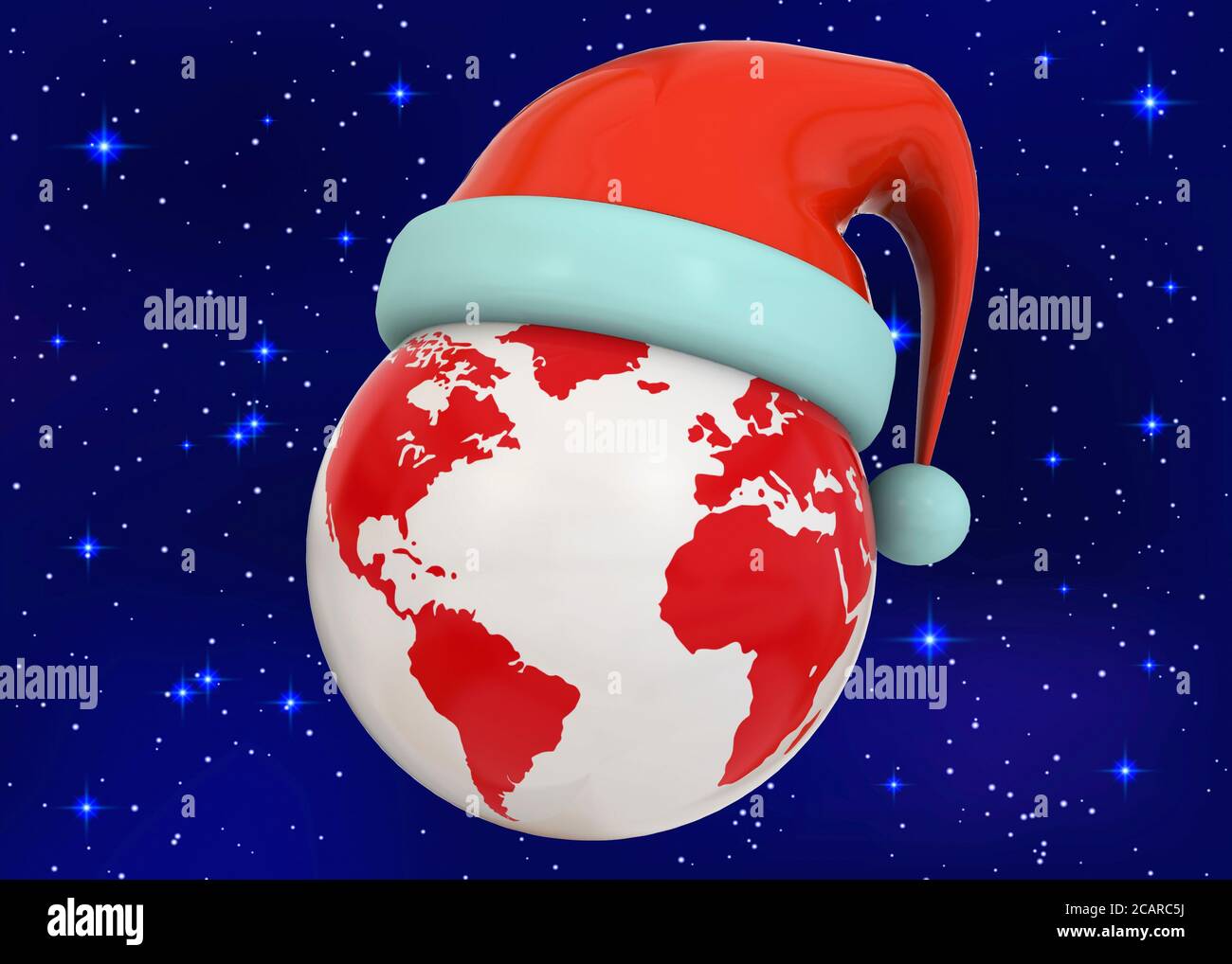 Il mondo di Natale - 3d Foto Stock