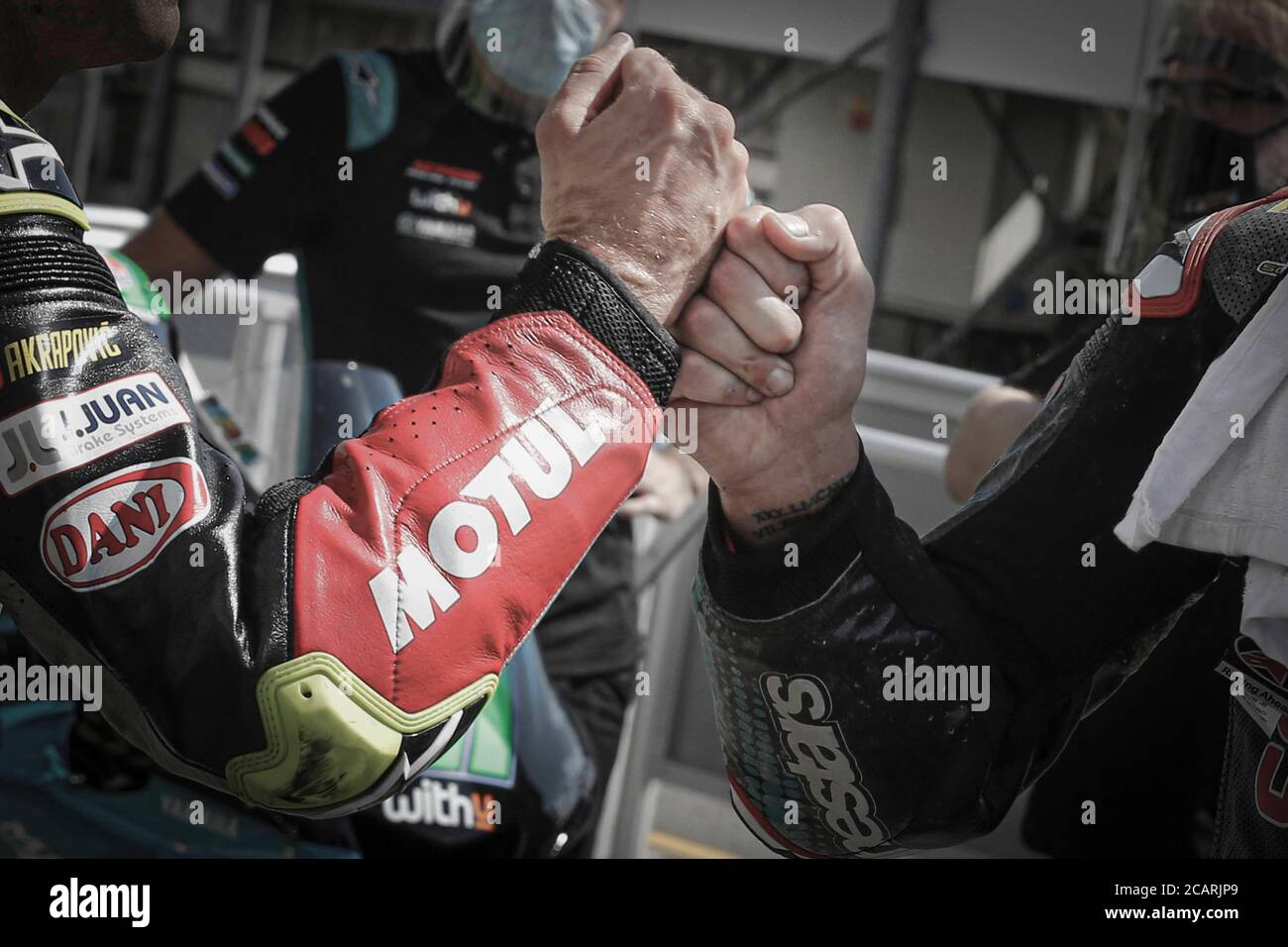 Brno, Repubblica Ceca. 09 agosto 2003. Qualificandosi per il Gran Premio della Repubblica Ceca al circuito di Brno. 8 agosto 2020 Causificacion para el Gran Premio de MotoGP de la Republica Checa en el circuito de Brno. 8 de Agosto, 2020 MotoGP.com/Cordon Rassegna stampa: CORDON PRESS/Alamy Live News Foto Stock