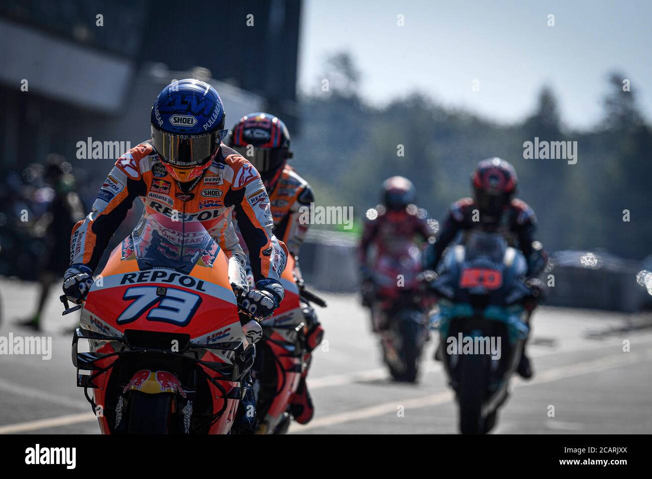 Brno, Repubblica Ceca. 8 agosto 2020. Qualificandosi per il Gran Premio della Repubblica Ceca al circuito di Brno. 8 agosto 2020 Causificacion para el Gran Premio de MotoGP de la Republica Checa en el circuito de Brno. 8 de Agosto, 2020 MotoGP.com/Cordon Rassegna stampa: CORDON PRESS/Alamy Live News Foto Stock