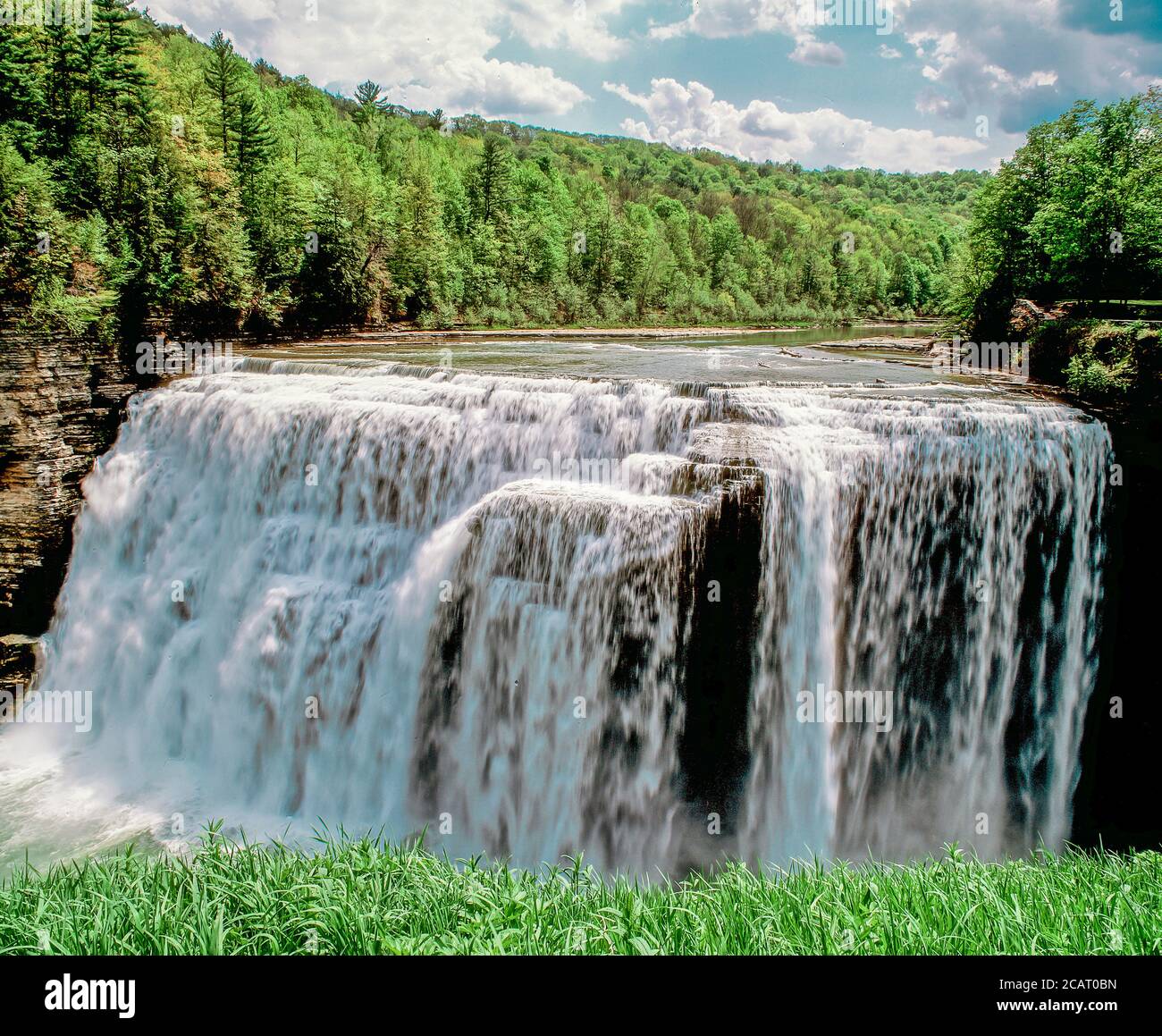 Middle Falls del fiume Genesee nel Letchworth state Park Nello Stato di New York negli Stati Uniti Foto Stock