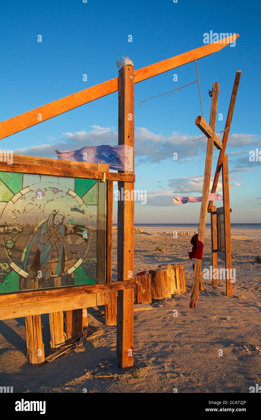 Bombay Beach, Salton Sea, California, Stati Uniti Foto Stock