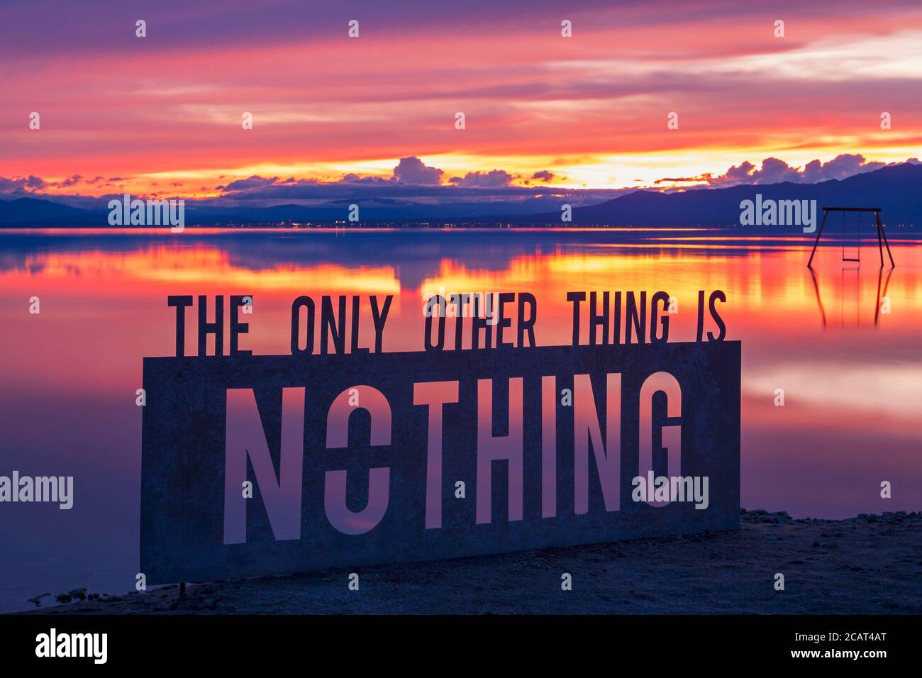 Scultura, Bombay Beach, Salton Sea, California, Stati Uniti Foto Stock