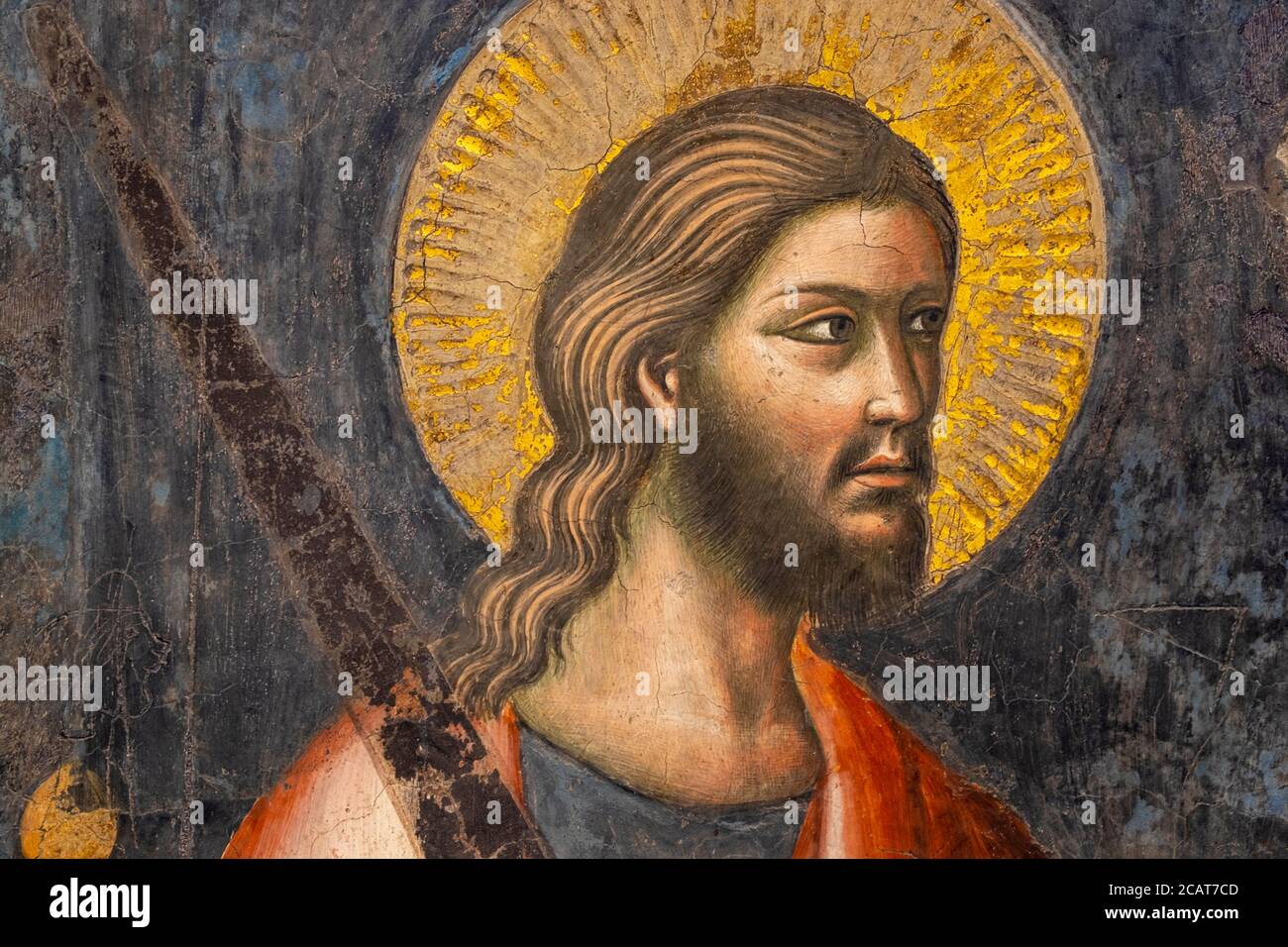 Particolare del Giudizio universale di Pietro Cavallini. Roma, Italia Foto Stock