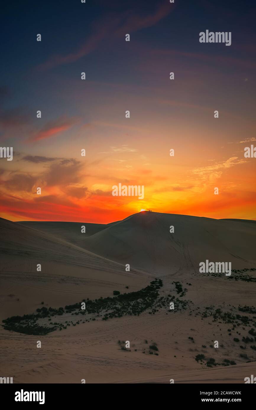 Splendida vista sul deserto in al Hofuf Arabia Saudita. Foto Stock