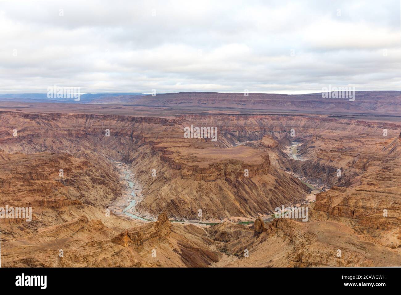 La vista del Fish River Canyon in namibia Foto Stock