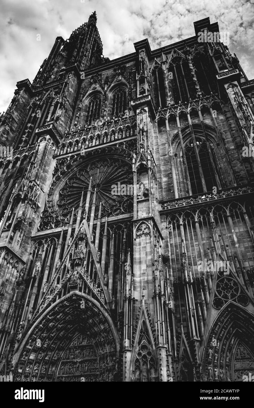 Cattedrale di Strasburgo Francia, 2 agosto 2020 Foto Stock